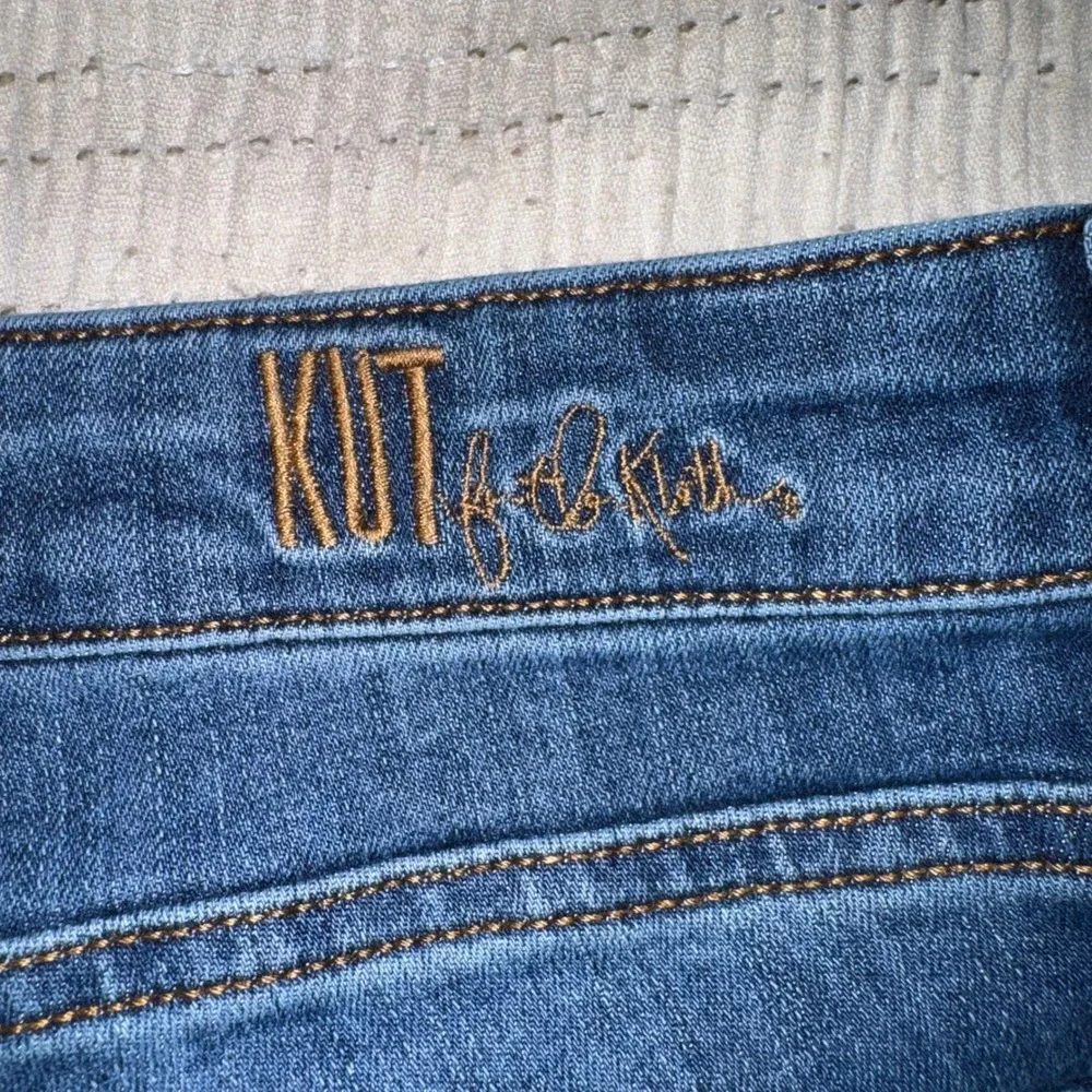 KUT from the Kloth Carrie Boyfriend Jeans‎ Medium Wash Blue Denim Size 14